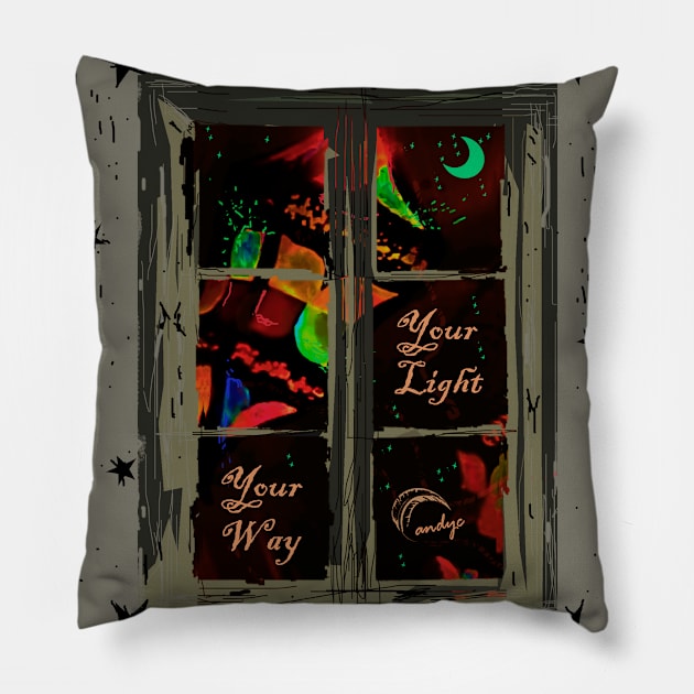 LUZ EN EL CAMINO TERRA Pillow by ACUANDYC