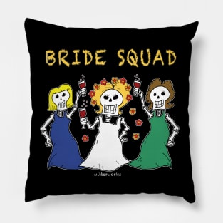 Skeleton Wedding WITH white outline Pillow