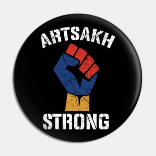 Distressed Artsakh Strong Artsakh is Armenia - Armenian Flag Pin