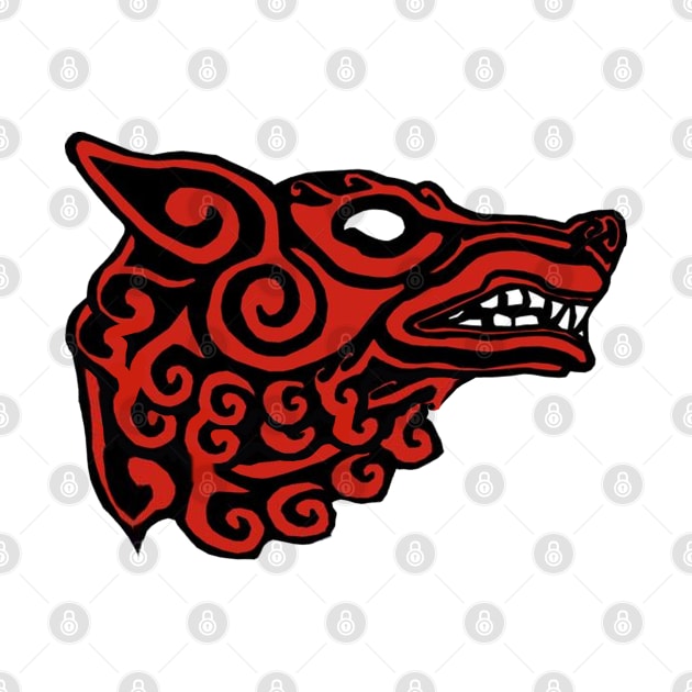 Red Wolfhead Banner - Wheel of time - Lord Perrin Goldeneyes by notthatparker