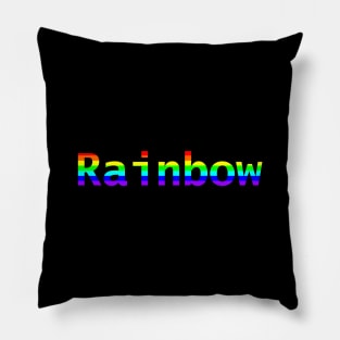 Typography Rainbow Pillow