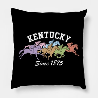 Derby Retro Kentucky Since 1875 Tee Funny Horse Race Vintage Pillow