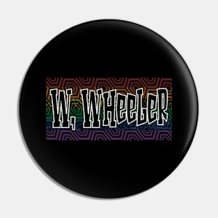 LGBTQ PATTERN AMERICA WHEELER Pin