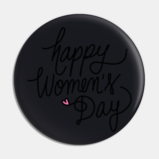 Happy Women's Day Pin by VectorPlanet