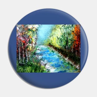 Semi abstract river scape 2 Pin