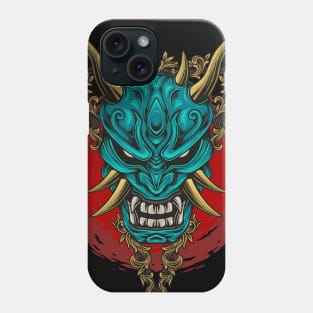 Japanese demon hannya oni mask Phone Case