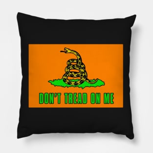 Dont tread on me flag - Safety Orange Osha Approved  - Construction Worker Pillow