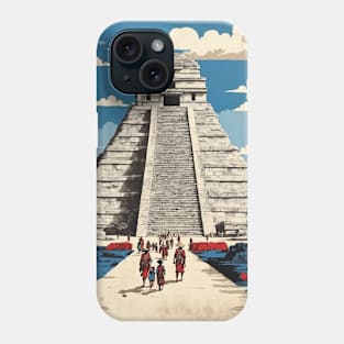 Chichen Itza Mexico Vintage Poster Tourism Phone Case