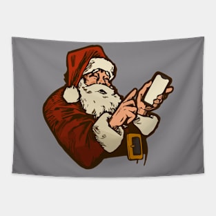 Santa Claus with mobile Tapestry