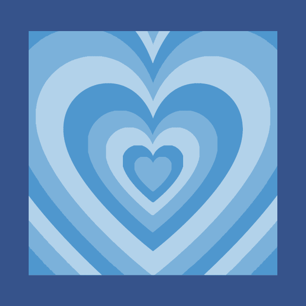 blue retro heart by queenofhearts