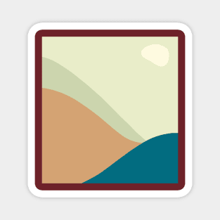 aesthetic abstract landscape Magnet