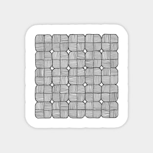 Black Squares Mosaic Magnet