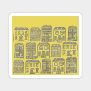 Home Sweet Home – Yellow and Grey Magnet