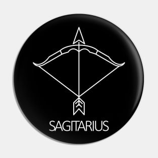 Sagitarius Zodiac Sign - White Pin