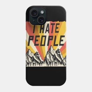 i hate people retroVintaged Phone Case