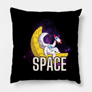 Space To The Moon Pillow