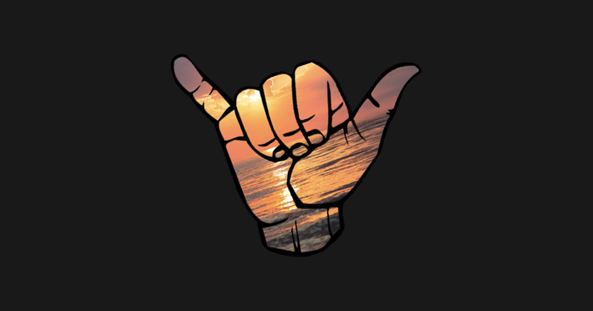 surfing shaka sign