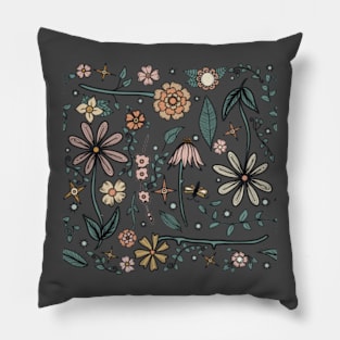 In the Garden Floral Pattern Pillow