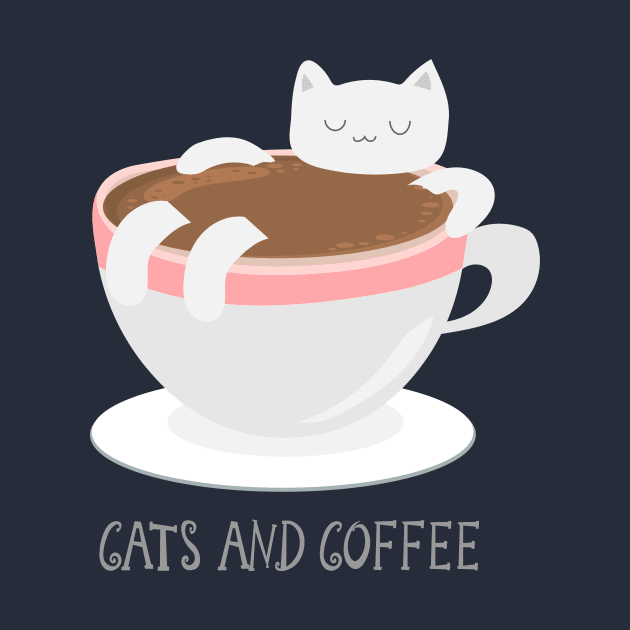 lazy cat, coffee and latte by FungibleDesign