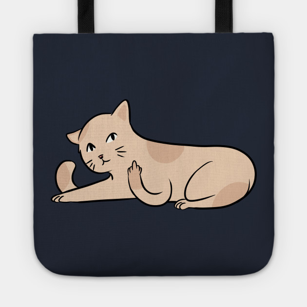 Cute Cat With Middle Finger Cat Flipping The Bird Cat With