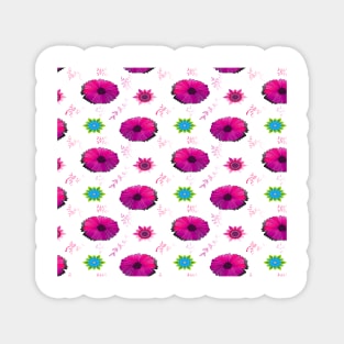 Floral Pattern Design Magnet