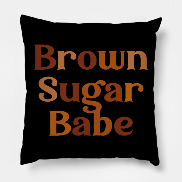 Brown Sugar Babe Afro Queen Black Women Pride Melanin Pillow by Charaf Eddine