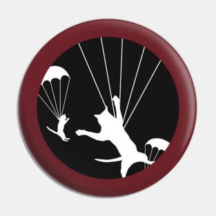 Parachuting Cats Pin