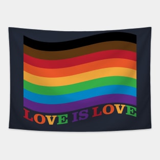 Love is Love Rainbow Flag - Philly Tapestry