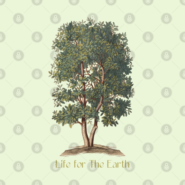 Tree Illustration and Quote for Earth by Biophilia