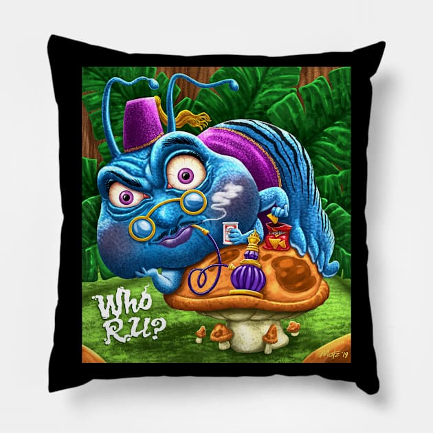 Alice in Wonderland caterpillar Pillow by Motzart