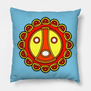 Taino Indian Sun Petroglyph Pillow