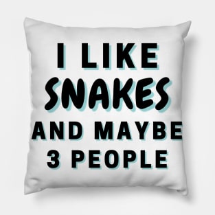 I Like Snakes And Maybe 3 People Pillow
