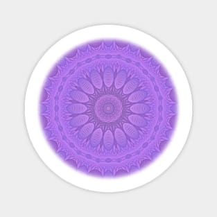 Lavender Three Dimensional Fractal Pattern Magnet