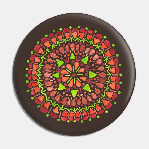 Autumn Mandala Pin by LauraKatMax