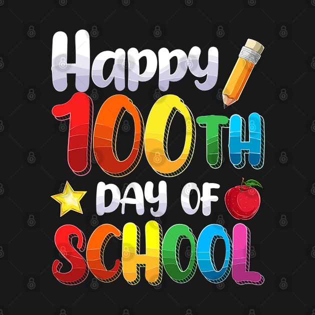 100th Day of School Shirt Teachers Students Happy 100 Days by BramCrye