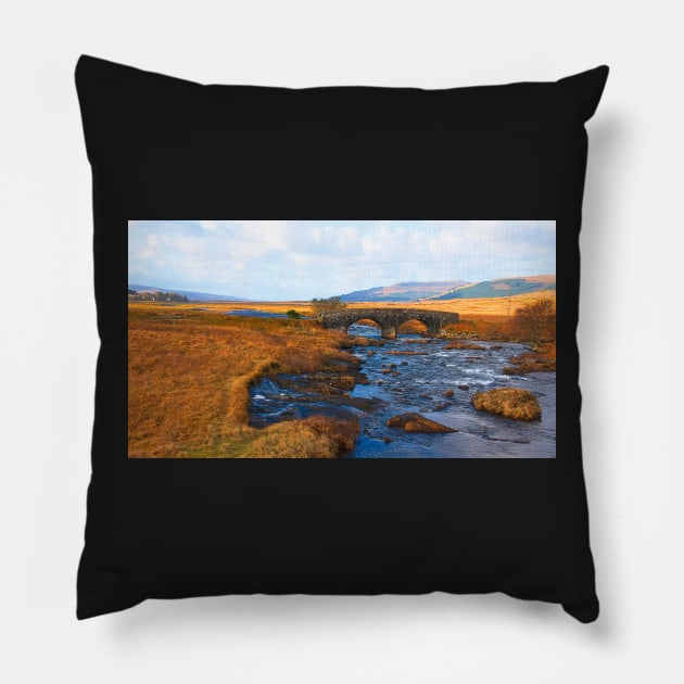 Packhorse bridge, Isle of Mull Pillow by Graz-Photos