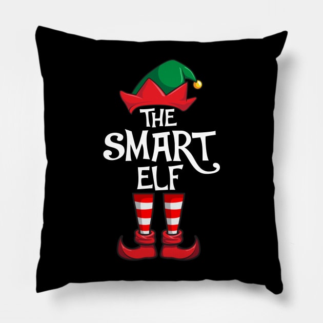 Smart Elf Matching Family Christmas Pillow by hazlleylyavlda