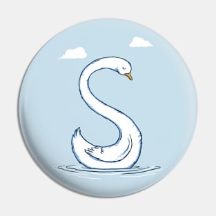 S Is For Swan Pin