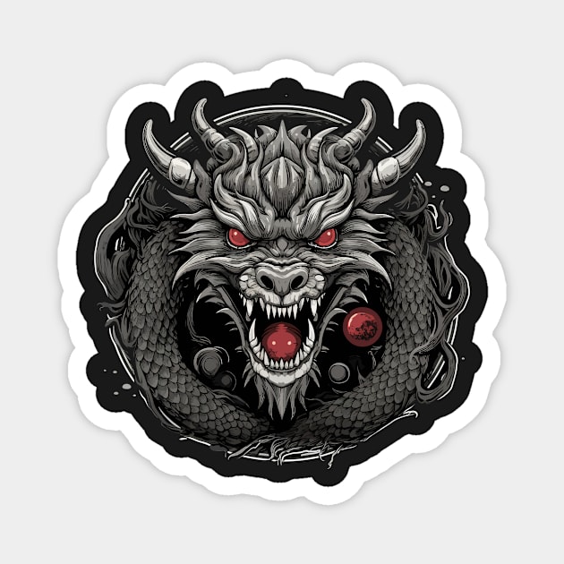 Dragon Fury Magnet by NomadaArtshop