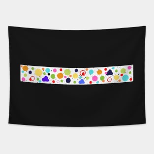 repetitive multiple colorful circles design Tapestry