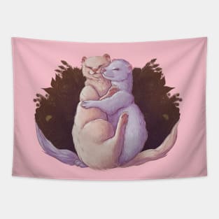 Cute Ferrets cuddling Tapestry
