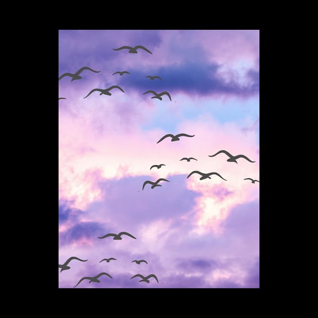 Sunset sky design by birdieee_house