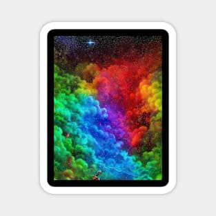 Psychedelic Nebula Space Clouds Magnet