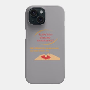 happy 26st wedding anniversary Phone Case