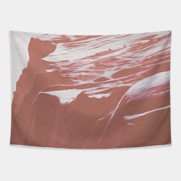 Rose Blush Mountains Oil Effects 4 Tapestry by peachesinthewild