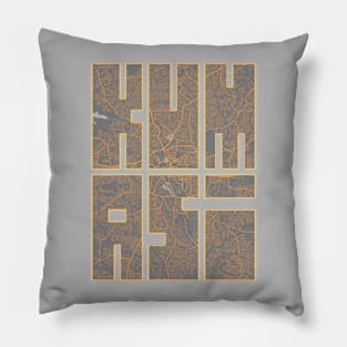 Kumasi, Ashanti, Ghana City Map Typography - Bauhaus Pillow