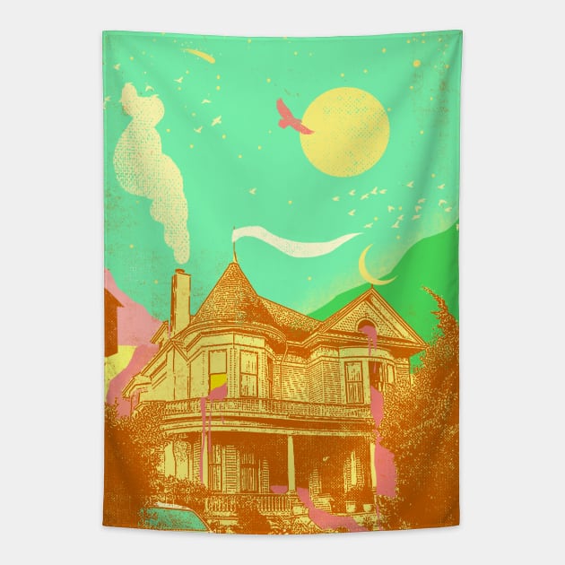 LUNA HOUSE Tapestry by Showdeer