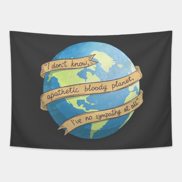 Apathetic bloody planet Tapestry by XINNIEandRAE