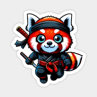 Ninja Red Panda Magnet