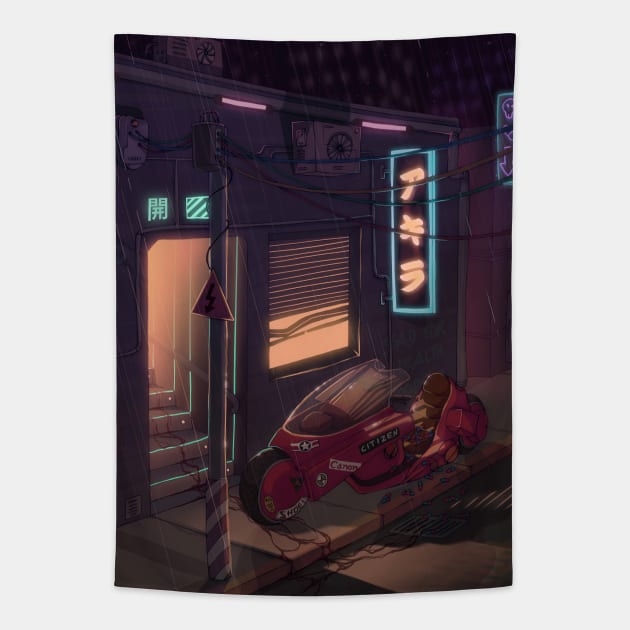 Akira Night Tapestry by eliaspirina